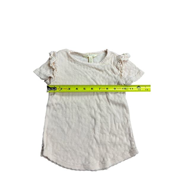Matilda Jane Girls Size 4 Pink Textured Ruffle Sleeve Tee Shirt Casual Top - Picture 5 of 6